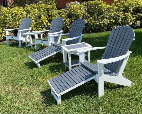Adirondack with ottoman on the grass