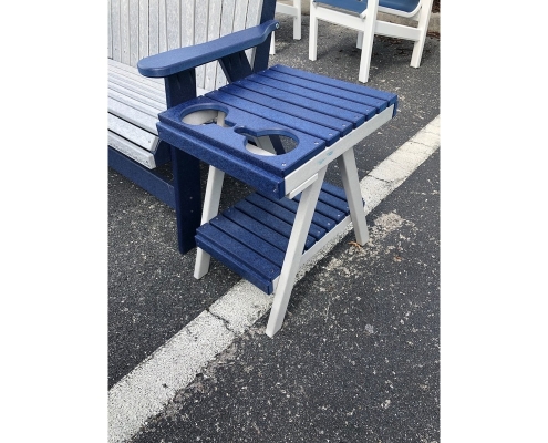 A-frame end table light gray/patriot blue