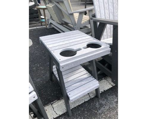 A-frame end table slate/marble