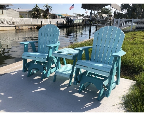 2ft Glider chair set with A-frame cup end table