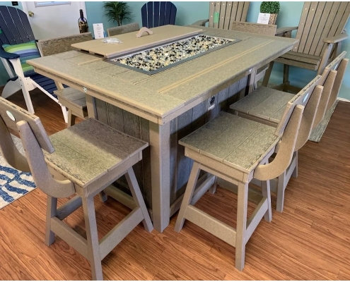 36x72 Counter Height Fire table