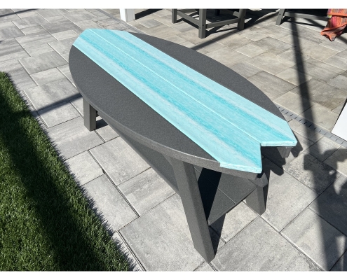 Surfboard Coffee table rear