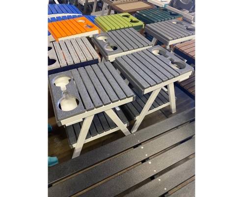 Misc color A-frame end tables