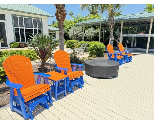 2ft Glider Chairs on dock