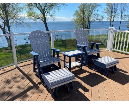 2ft Swivel Gliders with ottoman