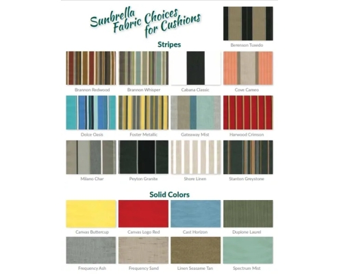 Deep Seat Fabric colors
