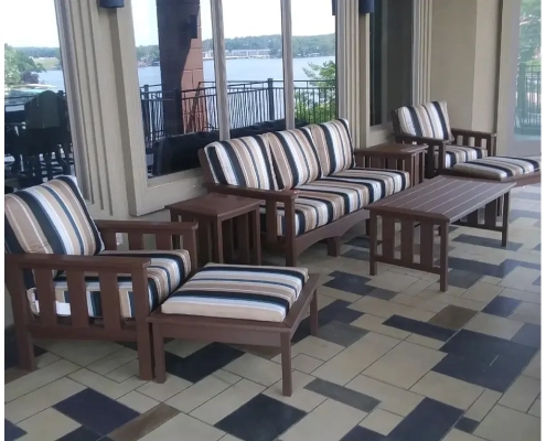 deep seat chairs with ottoman and sofa