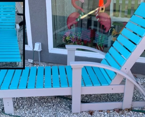 Sun Lounger with armrest