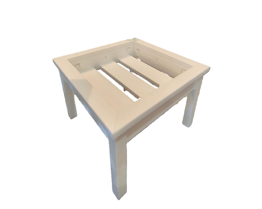 Deep Seat ottoman frame white