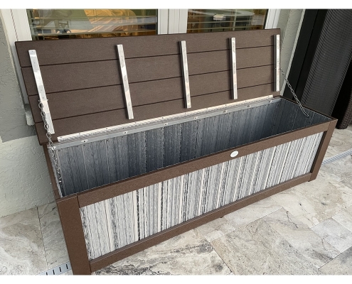 6ft Dock Box Lid up
