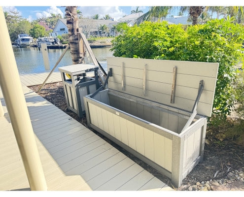 Trash Can and 6ft Dock Box